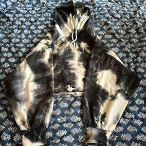 Tie Dye Crop Top Hoodie